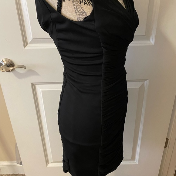 White House Black Market Sleeveless Ruched Dress - Picture 5 of 8